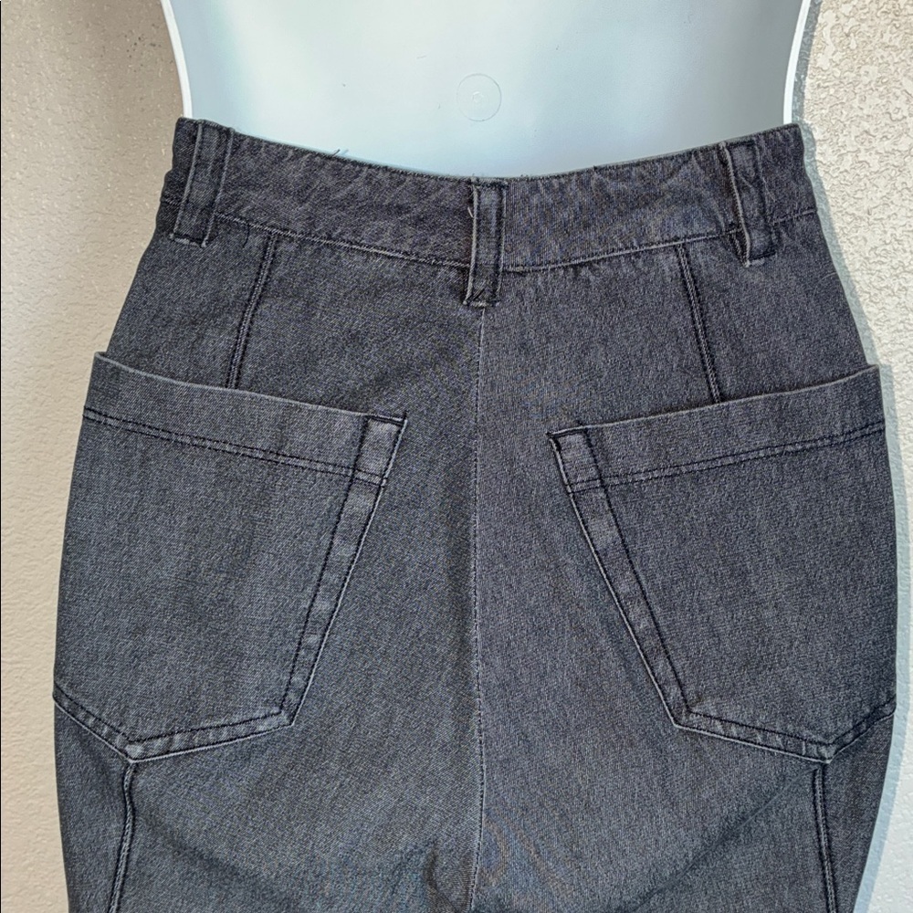 Vince Jeans Women's 10, Charcoal grey Denim, Hi rise, Skinny, zip/snap front Euc - Picture 7 of 16
